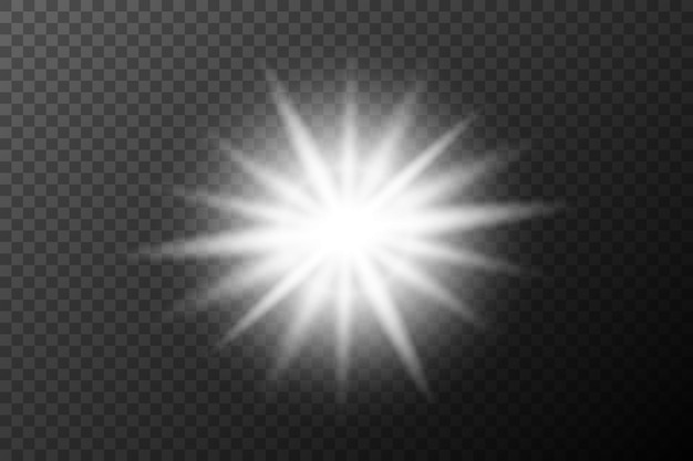Efecto de luz fulgor aislado explosión de neumático línea de polvo fulgor solar estrella chispa fondo vectorial de luz solar