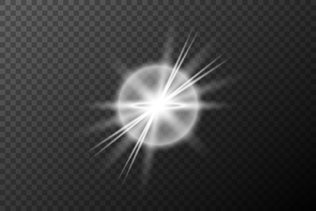 Efecto de luz fulgor aislado explosión de neumático línea de polvo fulgor solar estrella chispa fondo vectorial de luz solar
