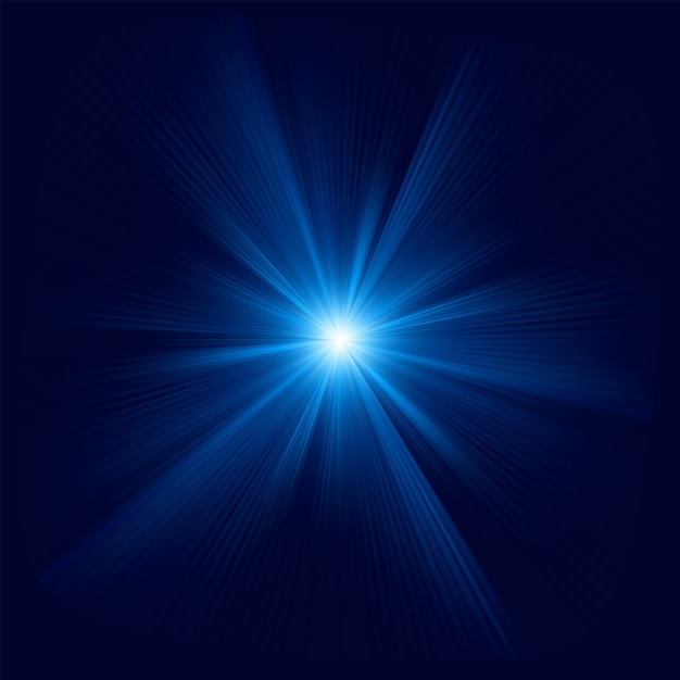 Vector efecto de luz de haz de explosión abstracta