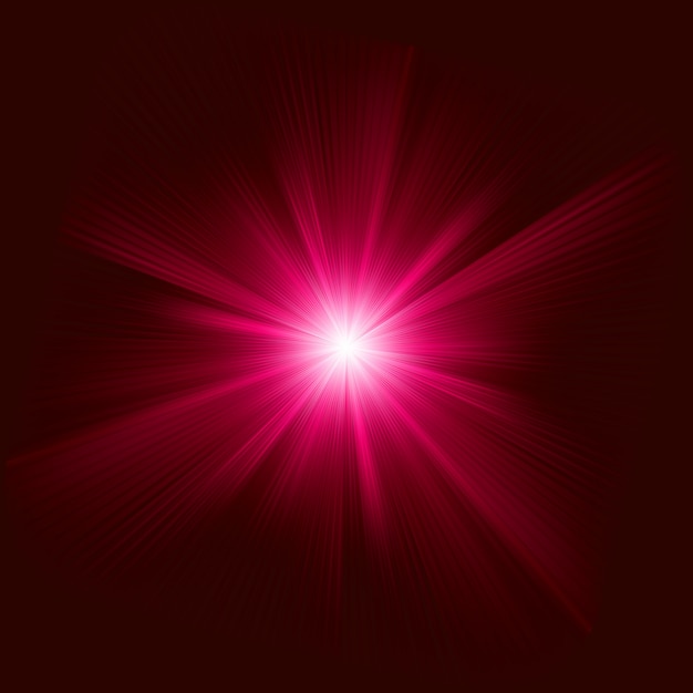 Efecto de luz de haz de explosión abstracto rojo