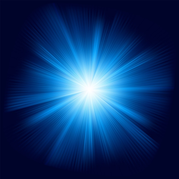 Efecto de luz de haz de ráfaga abstracto
