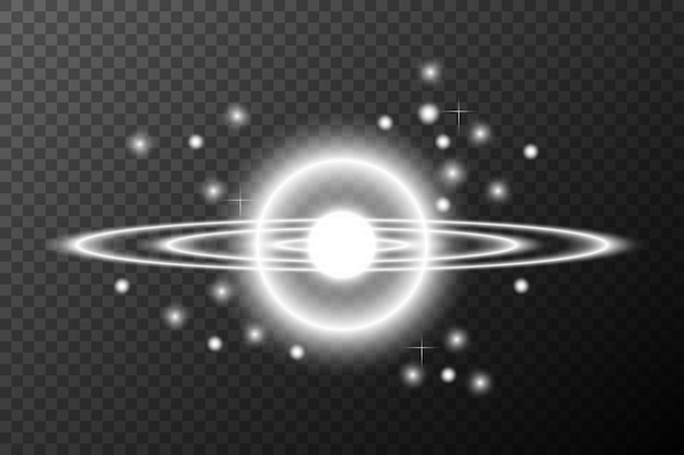 Efecto de luz Isolado blanco transparente llamarada explosión chispa línea de polvo llamarada solar chispa estrella foco vector efecto especial