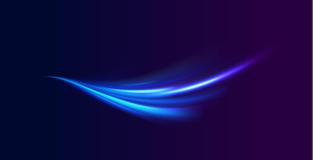 Efecto de luz de línea blanca curva Torbellino fresco ligero Efecto de png de brillo vectorial Waveneonline