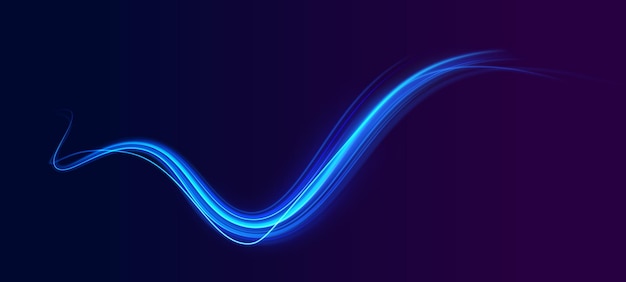 Efecto de luz de línea blanca curva Torbellino fresco ligero Efecto de png de brillo vectorial Waveneonline