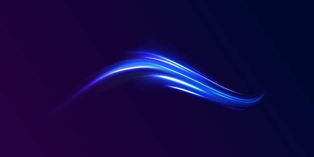 Efecto de luz de línea blanca curva Torbellino fresco ligero Efecto de png de brillo vectorial Waveneonline