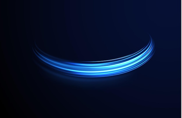 Efecto de luz de línea blanca curva Torbellino fresco ligero Efecto de png de brillo vectorial Waveneonline