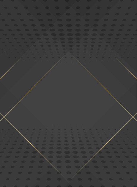 Efecto de luz de línea dorada abstracta sobre fondo oscuro