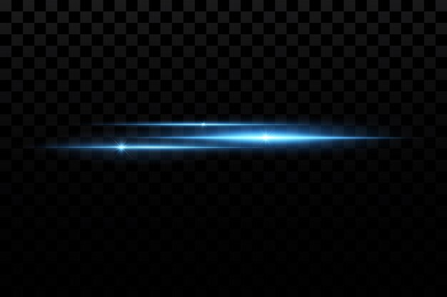 Efecto de luz de líneas azules brillantes de neón