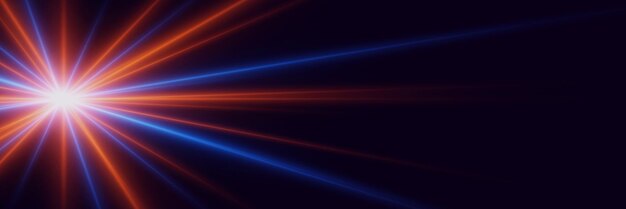 Efecto de la luz en las líneas de neón en movimiento