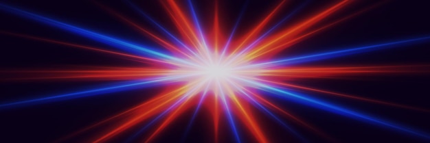 Efecto de la luz en las líneas de neón en movimiento