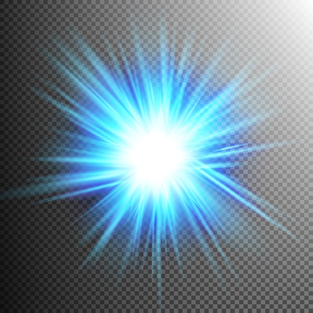 Efecto de luz luces de bengala transparentes.