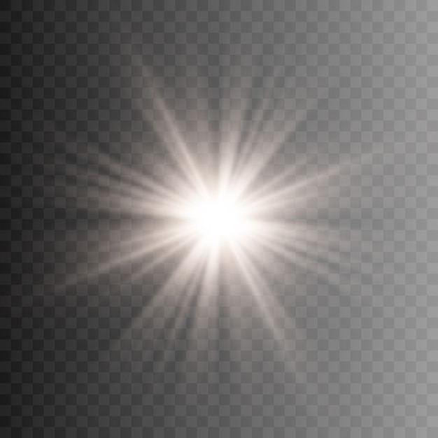 Efecto de luz, luz de estrella brillante o estallido estelar.