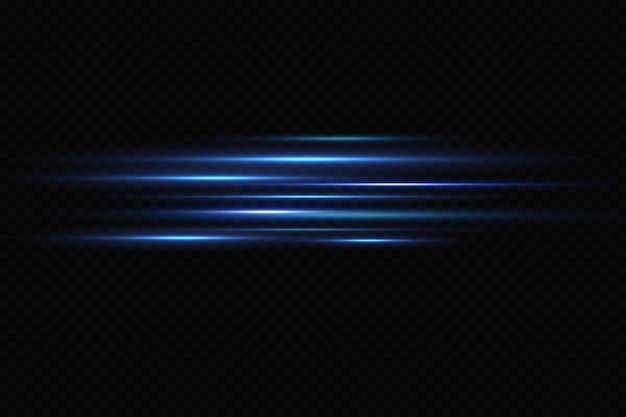 Efecto de luz de movimiento para pancartas. líneas azules. el efecto de la velocidad sobre un fondo azul. líneas