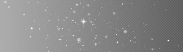 Efecto de luz de Navidad. Partículas de polvo mágico brillante. Polvo ligero png blanco. asaltante de luz bokeh