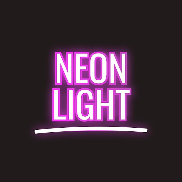 Efecto de luz de neón editable