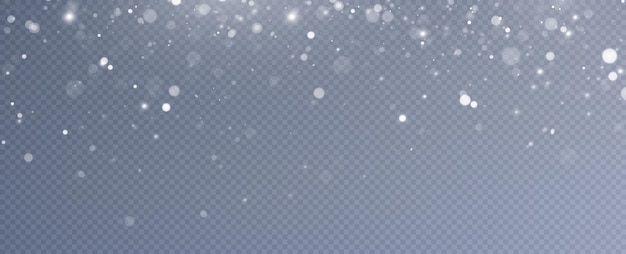 Efecto de luz con partículas de purpurina. Polvo navideño. Las chispas blancas brillan con una luz especial.