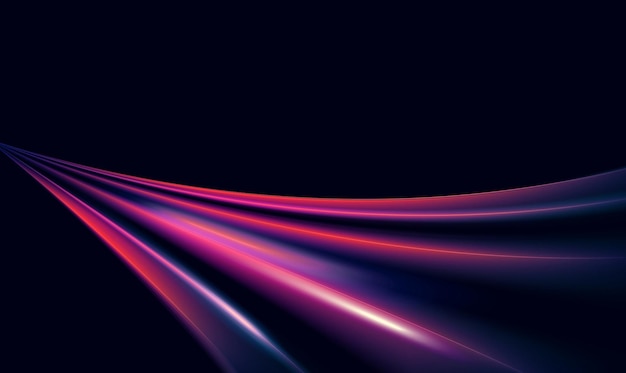 Efecto de luz púrpura violeta en el movimiento abstracto de velocidad por la noche