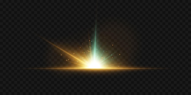El efecto de la luz y los rayos Explosión de una estrella brillante