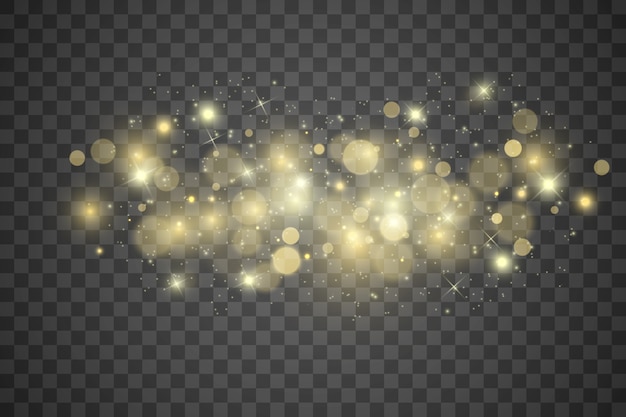 Efecto de luz resplandor Efecto bokeh, partículas brillantes.