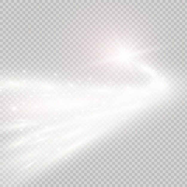 Efecto de luz resplandor. Estrella estalló con destellos.