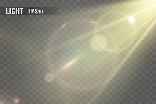 Efecto de luz resplandor. Estrella estalló con destellos.