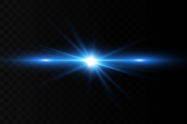Efecto de luz resplandor. Estrella estalló con destellos.