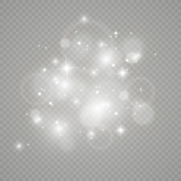Efecto de luz resplandor. La estrella estalló con destellos.