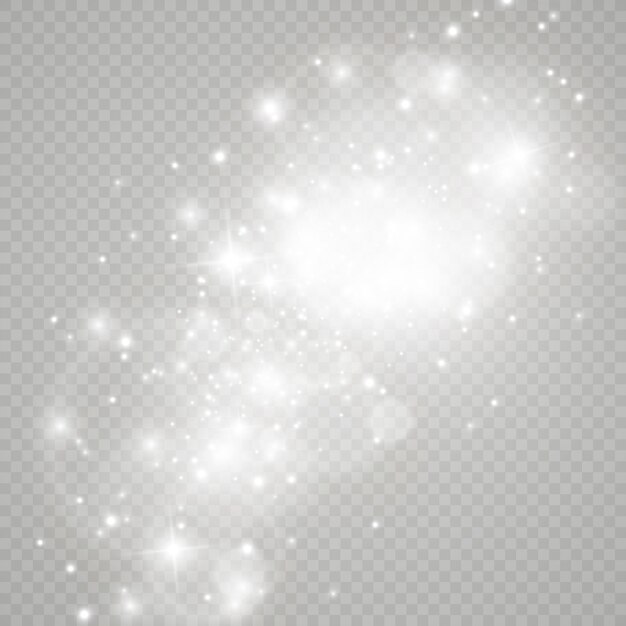 Efecto de luz resplandor. Estrella estalló con destellos.