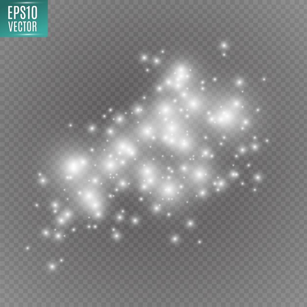 Efecto de luz resplandor. La estrella explotó en destellos. ilustración