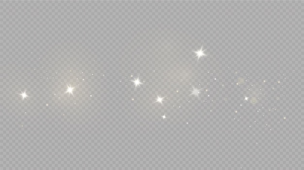 Efecto de luz de resplandor de estrellas.