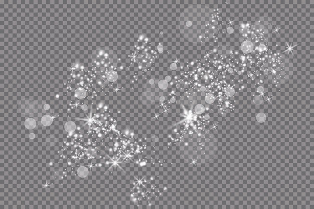 Efecto de luz resplandor. ilustración. Flash de navidad. polvo