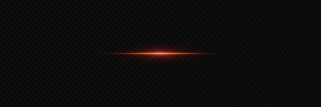 Efecto de luz roja Línea con un resplandor de luz