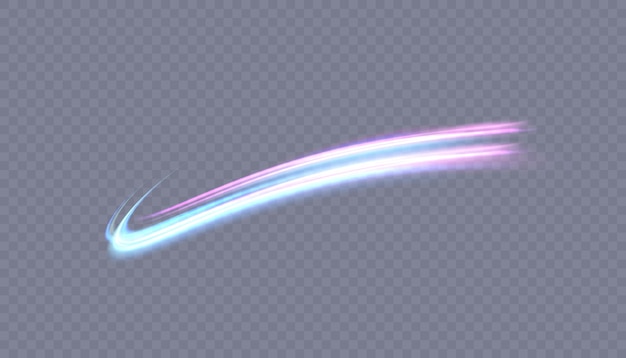 Un efecto de luz rosa y azul con un fondo transparente.