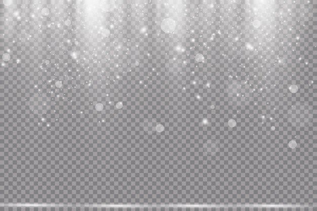 Efecto de luz sobre fondo transparente.