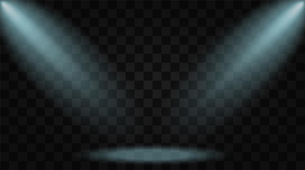 Efecto de luz transparente cian
