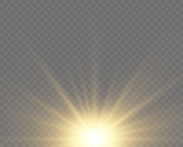 Efecto de luz transparente Golden Glow
