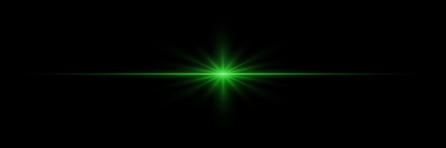Efecto de luz vectorial aislado en fondo negro