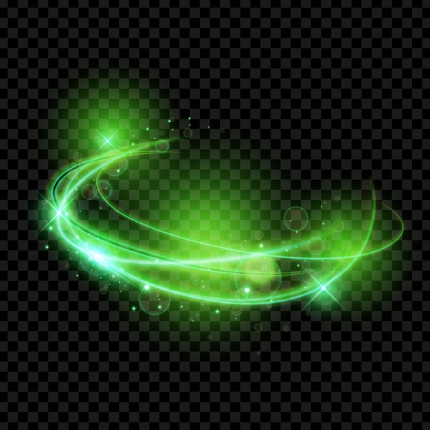 efecto de luz vectorial con forma abstracta sobre un fondo transparente