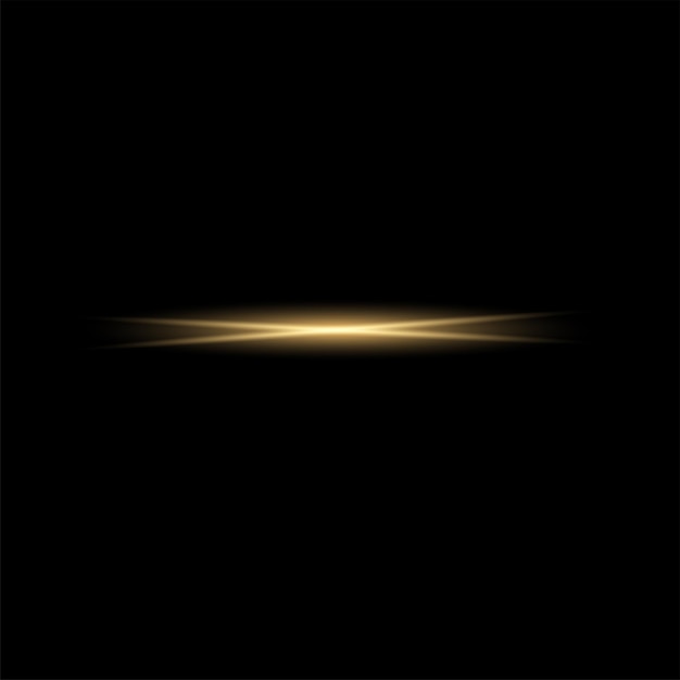 Efecto de luz vectorial de oro metálico de lujo
