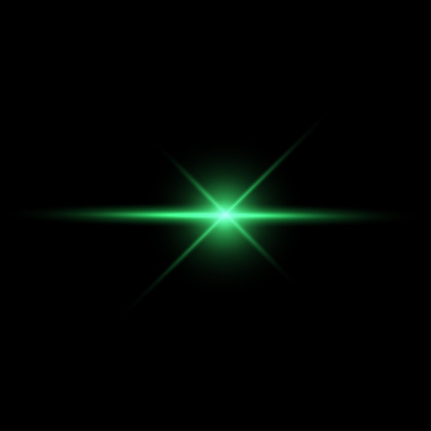 Efecto de luz vectorial verde metálico de lujo