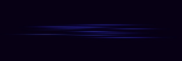 Efecto de luz de velocidad de neón abstracto en fondo negro