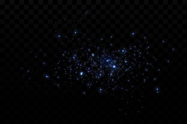 Efecto de luzPolvo de Navidad Elementos brillantes sobre un fondo transparente