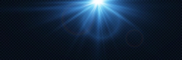 Efecto mágico de flash y explosión de luz de líneas y estrellas
