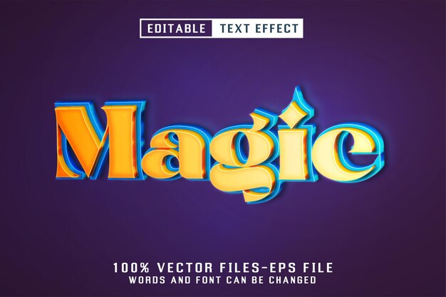 Efecto mágico de texto editable