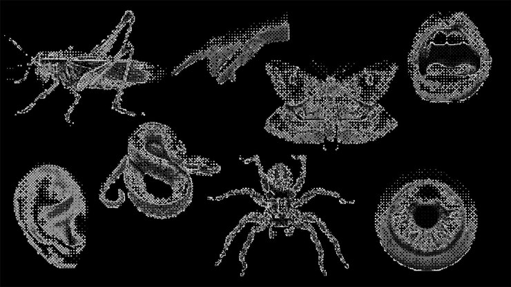 Vector efecto de medio tono retro para el arte de collage grunge punk y2k diseño vectorial en medio tono puntiagudo