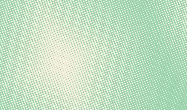 Efecto de medio tono verde cómico Textura manchada Patrón de medio tono óptico Fondo de gradiente de arte pop
