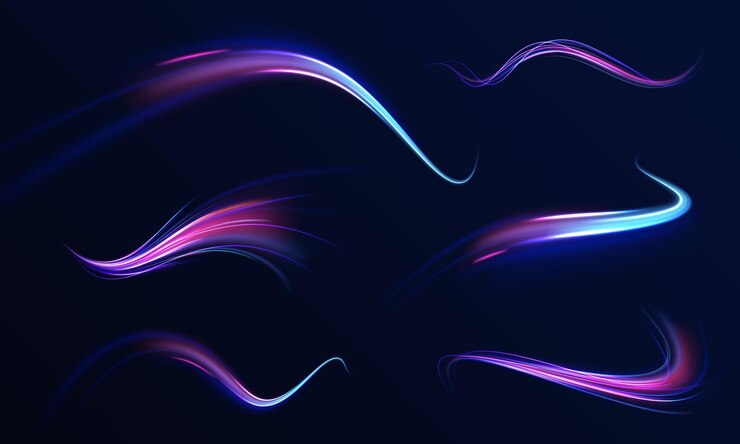 Vector efecto de movimiento borroso de la luz del coche fondo de la carretera de la ciudad con luces nocturnas de larga exposición