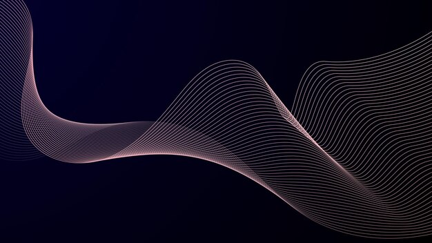 Efecto de onda dinámica Tecnología gráfica brillante en el arte moderno