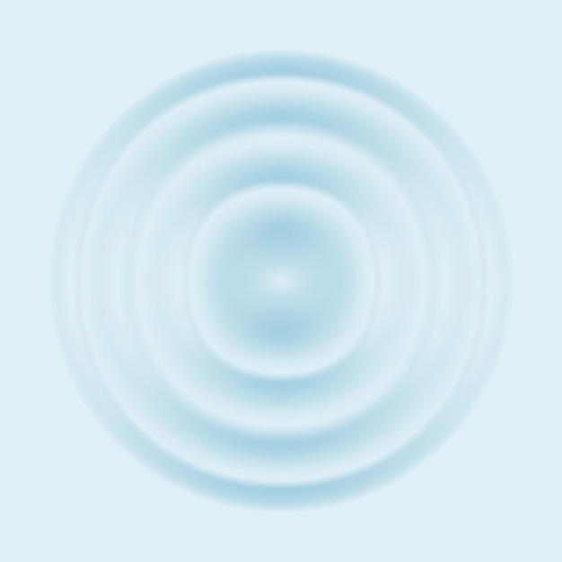 Efecto de ondulación del agua vista superior caída cáustica realista o efecto de salpicaduras de ondas sonoras círculos concéntricos