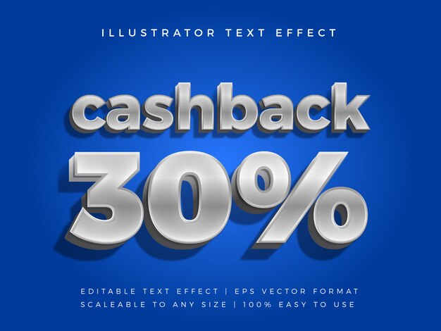 Efecto promocional de texto plateado